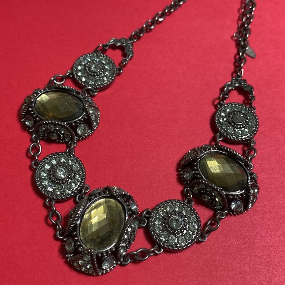 🖤Vtg💕VCLM™️ statement crystal rhinestones necklace - Picture 3 of 13